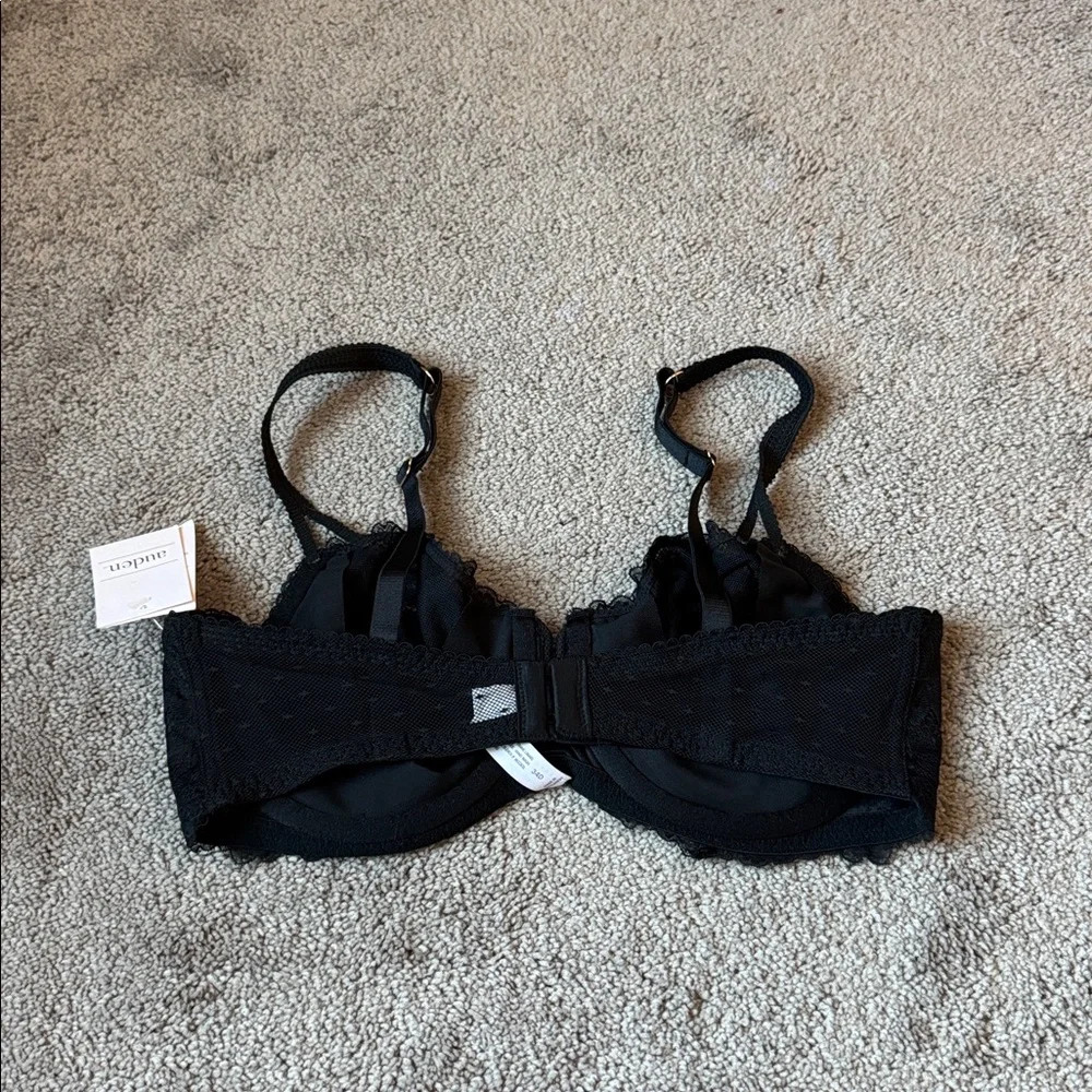 Auden Black Unlined Balconette Coverage Underwire Bra SIZE 34D